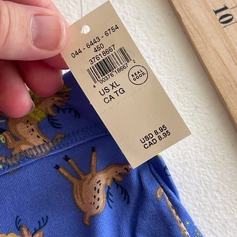 Aerie nwt blue reindeer games boy brief winter holiday panties